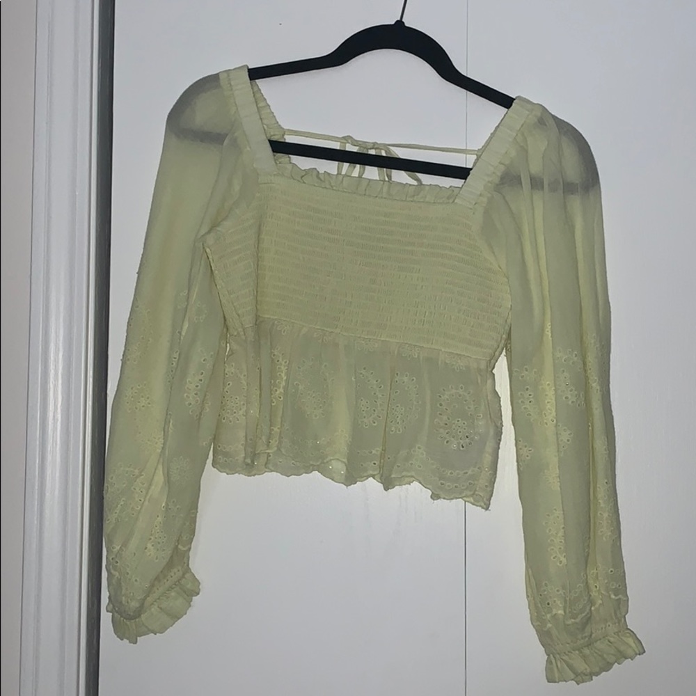 Yellow boho long sleeve